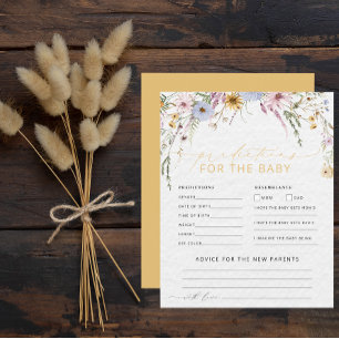 Papier Prédictions et conseils de fête prénatale de bébé