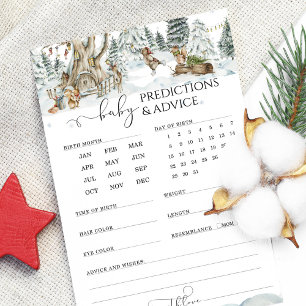 Papier Prédictions et conseils Jeux de Baby shower des bo