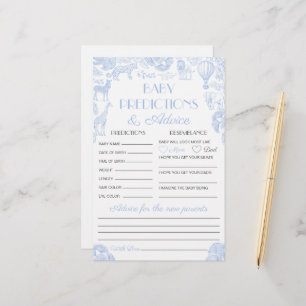 Papier Prédictions et conseils pour bébé Baby shower de g
