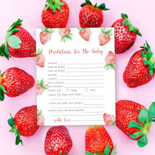 Papier Prédictions et conseils pour bébé fraise