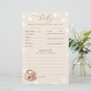 Papier Prédictions et conseils pour bébé Jeu de baby show