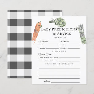 Papier Prédictions et Conseils pour Bébé Légumes