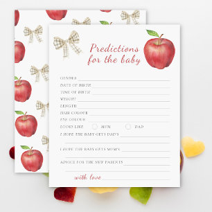 Papier Prédictions et conseils pour bébé shower Apple