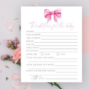 Papier Prédictions et conseils pour bébé shower bébé ruba