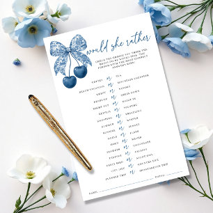 Papier Préférerait-elle Jeu de Baby Shower Blue Bow