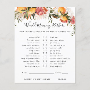Papier Préférerait Maman Jeu de Baby Shower