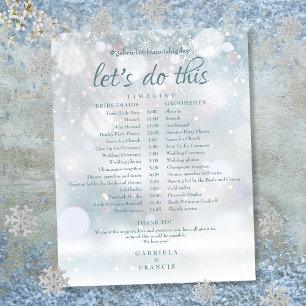 Papier Premier Snowflakes Horaire des mariages hivernaux
