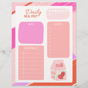 Papier Prép de repas quotidien Pastel Pink