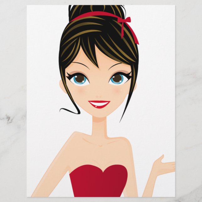 Papier présentation d'une fille (Devant)