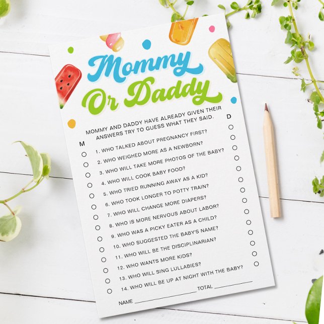Papier Prêt à pop Baby shower Devinez qui jeu (Créateur téléchargé)