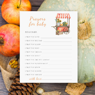 Papier Prières baby showers citrouilles pour bébé