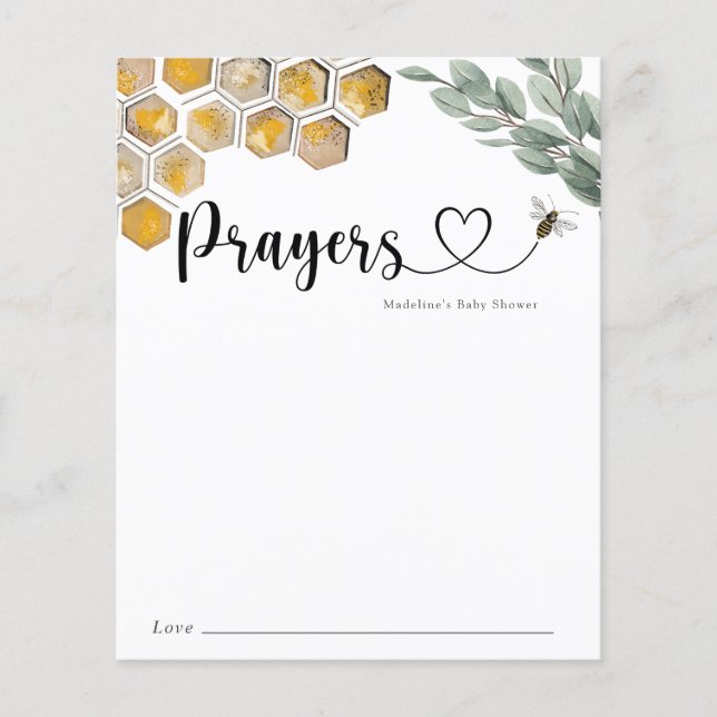 Papier Prières d'abeilles et d'eucalyptus pour maman et B (Devant)