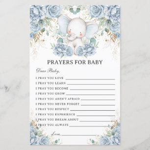 Papier Prières de l'Éléphant Bleu pour l'Activité de Baby