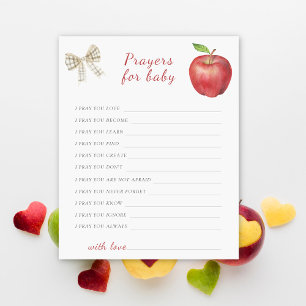 Papier prières pour bébé pour une baby shower pour apple