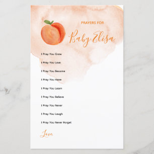 Papier Prières Sweet Little Peach pour Baby Game