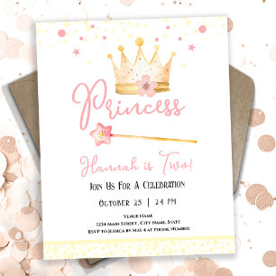 Papier Princess Crown Pink 2e Girl Anniversaire Budget