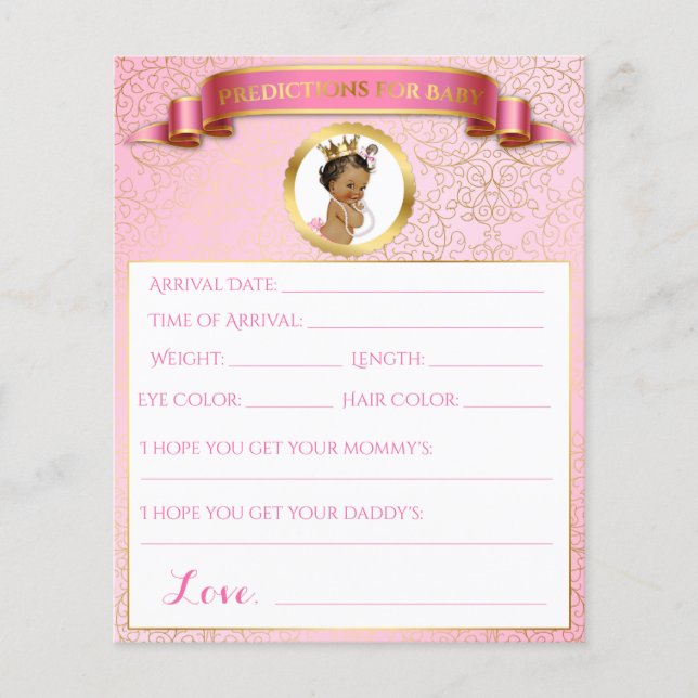 Papier Princess Pink Gold Jeux africains américains (Devant)