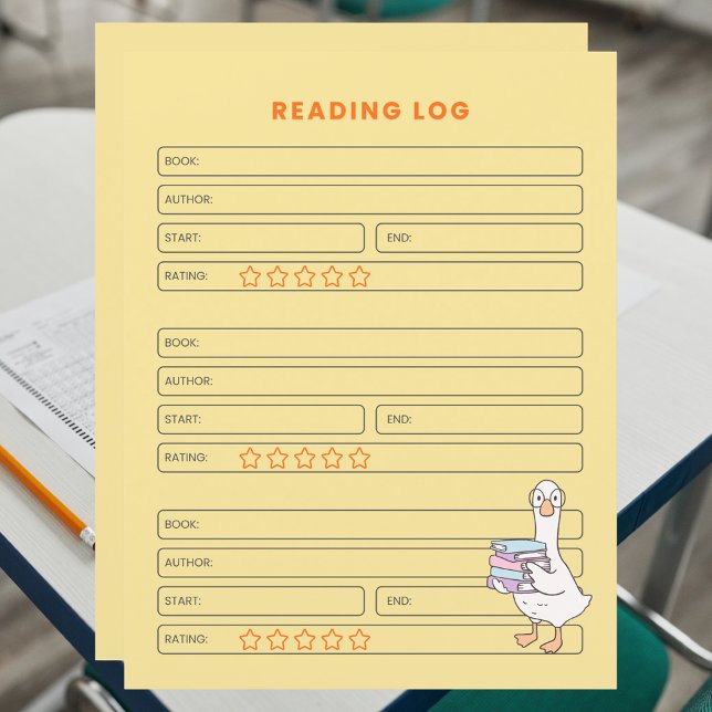 Papier Printable Homeschool Activity Learning Reading Log (Créateur téléchargé)