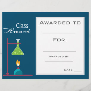 Papier Prix de classe sciences chimie sujet étudiant