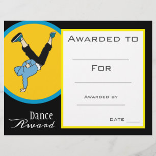 Papier Prix de danse danseuse hip hop