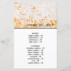 Papier Prix de l'abeille et du miel blanc