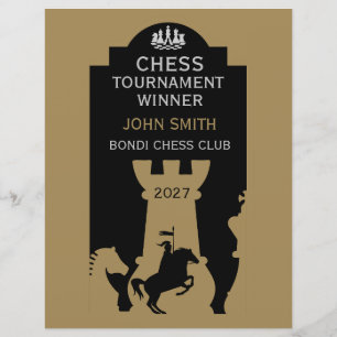 Papier Prix des joueurs d'échecs compétitifs