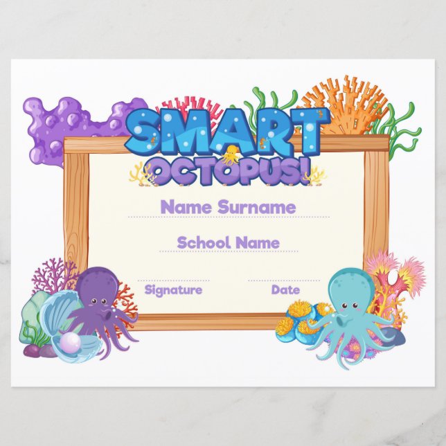 Papier Prix du certificat intelligent pour enfants (Devant)