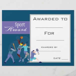 Papier Prix du certificat sportif sportif