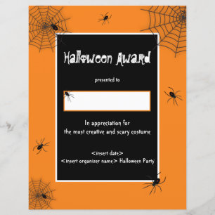 Papier Prix du meilleur costume d'Halloween