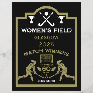 Papier Prix féminin de hockey sur gazon
