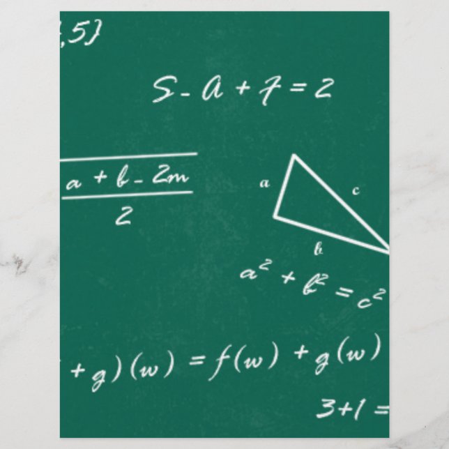 Papier professeur de mathématiques algebra geek (Devant)