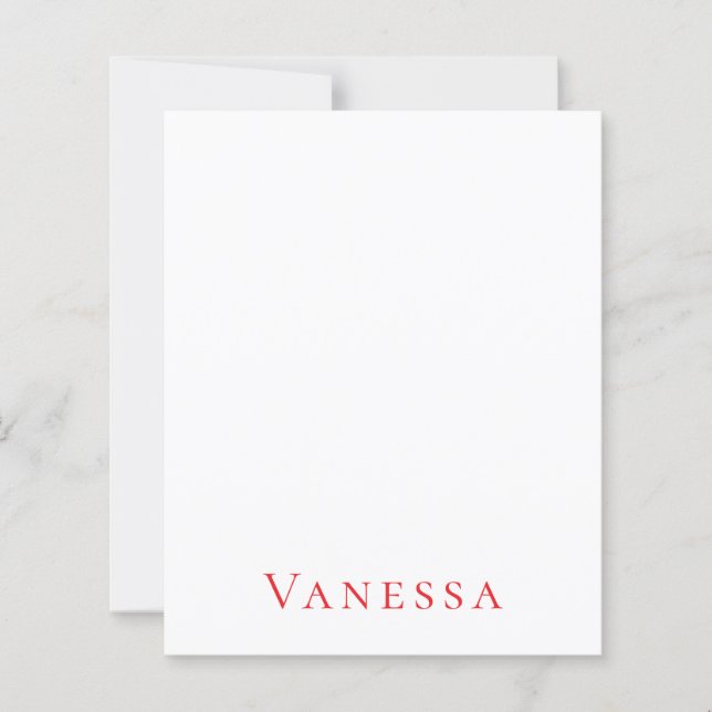 Papier Professional classical font own name custom red (Devant)