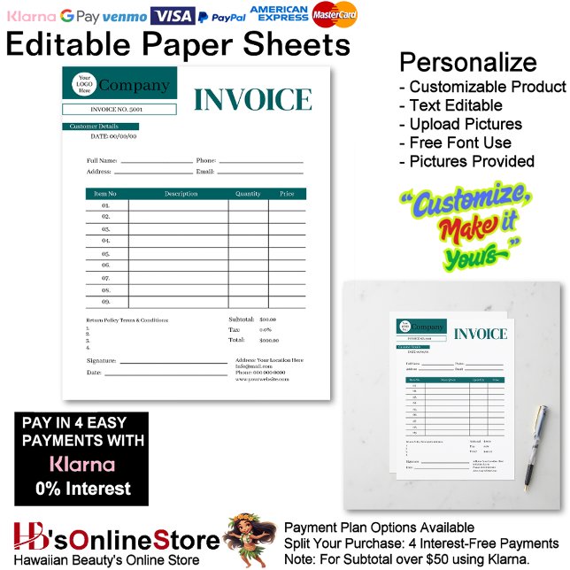 Papier Professional Minimalist Teal Business Paper Sheet (Professional Minimalist Teal Business Paper Sheet.)