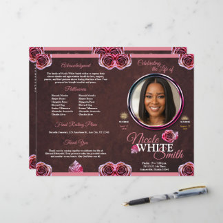 Papier Programa Celebración de la Vida Rose Gold / Cafe