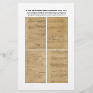 PAPIER PROJET ORIGINAL DE DÉCLARATION D'INDÉPENDANCE