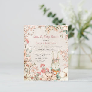 Papier Promenade Florale Bunny Budget Par Invitation Baby