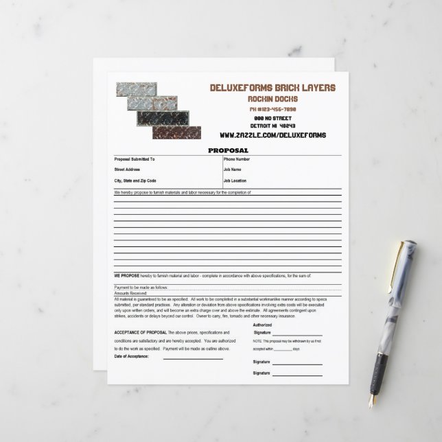 Papier Proposition de briqueteurs de chalet d'argent (Devant/Arrière en situation)