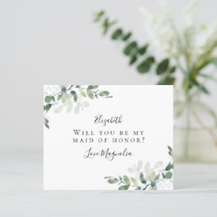 Papier Proposition d'honneur Eucalyptus Maid of Honor