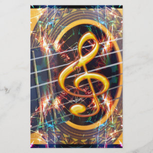 Papier Psychadélique Accoustique Guitare, conception de l