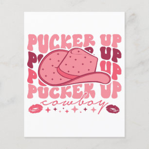 Papier Pucker Up Cowboy Western Valentines Day
