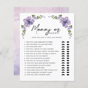 Papier Purple A Little Fleur sauvage Maman ou papa Jeu