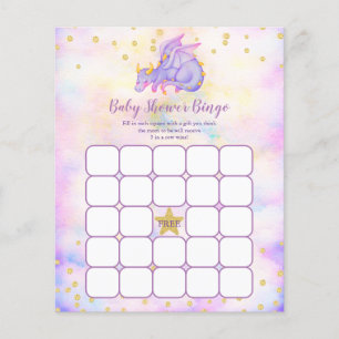 Papier Purple Dragon Baby shower Jeu de Bingo