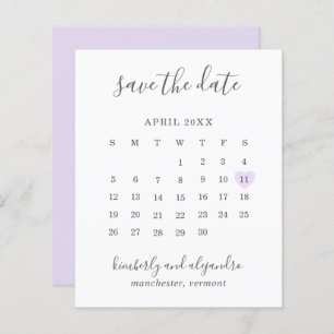 Papier Purple Heart Calender Budget Mariage Enregistrer l