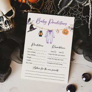 Papier Purple Little Boo Halloween Baby Predictions Jeu