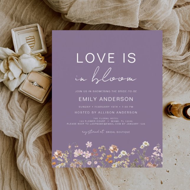 Papier Purple Love est dans Bloom Fleur sauvage Fête des  (Créateur téléchargé)