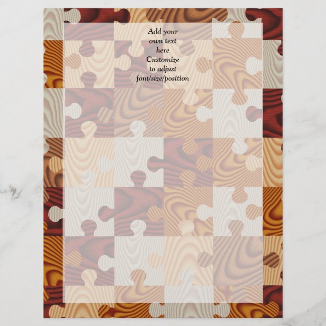 Papier Puzzle en bois (Devant)