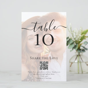 Papier QR Code Partager le Mariage de photos d'amour Numé