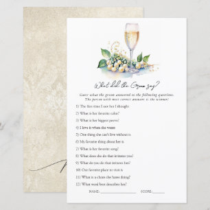 Papier "Qu'a dit le marié?" Jeu de Baby Shower