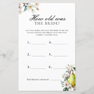 Papier Quel Âge A Été Mariée Parfait Jeu De Fête des mari