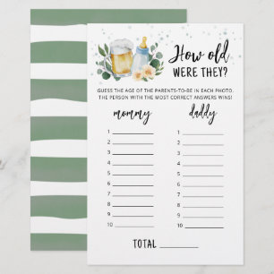 Papier Quel âge avaient-ils Game Greenery Baby Is Brewing